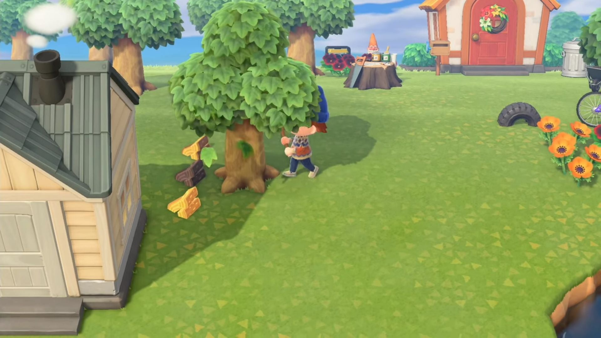 Animal Crossing material sources How to get wood, stone, trash and other resources in New